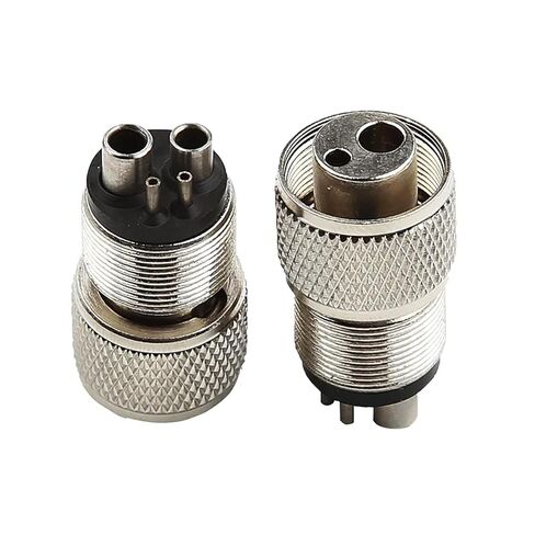 2pcs Dental Handpiece Adapter Turbine Connector Coupler Changer Dental Instrument Parts 4 Holes to 2 Holes in Kuwait