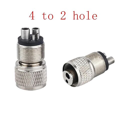 2pcs Dental Handpiece Adapter Turbine Connector Coupler Changer Dental Instrument Parts 4 Holes to 2 Holes in Kuwait