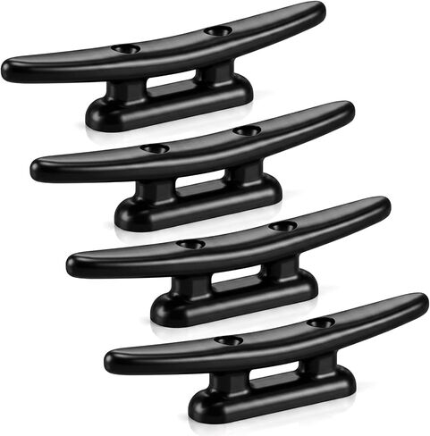 4PCS Boat Dock Cleats 5 Inch Black Nylon Boat Cleat Marine Grade Rope Cleat for Mooring, Pier, Canoe, Nautical Maritime Decor, Tie Down in Kuwait