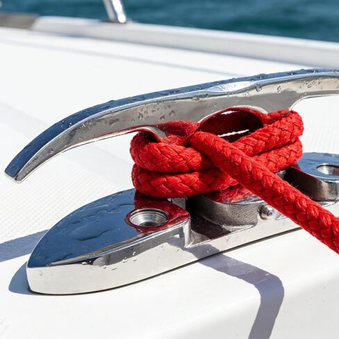 Stainless Steel Boat Cleat, 4.5" / 6" Marine Grade 316 Folding Cleats with Backing Plates, Flip Up Cleat for Dock Kayak Sailboat Yachts in Kuwait