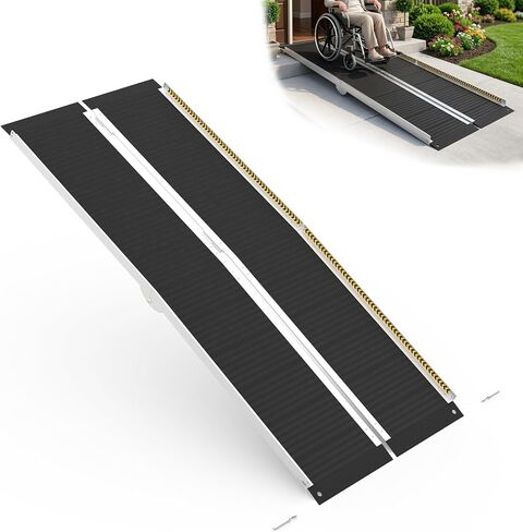6FT Portable Wheelchair Ramp | Seamless Non-Slip Aluminum Ramps for Wheelchairs | Aluminum Loading Dock Plates, Doorways in Kuwait