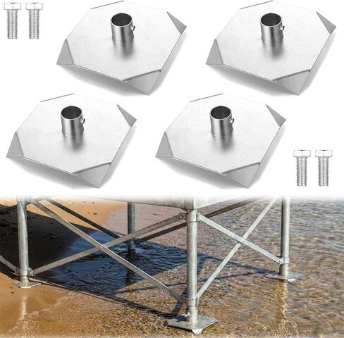 لوحة قاعدة قاعدة الرصيف الثابتة مقاس 11 × 11 بوصة، وسادة سفلية ثابتة مجلفنة للخدمة الشاقة، فتحات 7/16 بوصة لبراغي النقل مقاس 3/8 بوصة، وسادة الطين للأقدام، عمود عمود الأنبوب، تمنع الغرق في الطين in Saudi Arabia