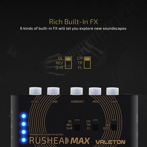 حزمة Valeton Rushead Max + Rushead Max Bass Pocket Amp in Kuwait