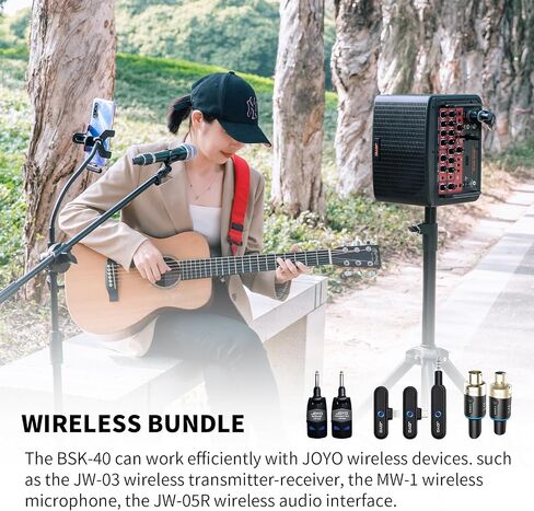 JOYO 40 Watt Acoustic Combo Amplifier (BSK-40) Bundles with JOYO XLR Cables 20ft (CM-28) in Kuwait