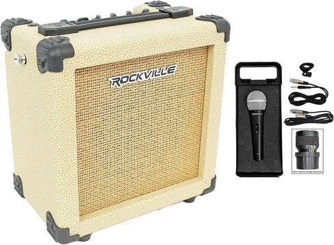 مضخم جيتار Rockville G-Charge 20 بيج قابل لإعادة الشحن مع تردد + ميكروفون in Kuwait