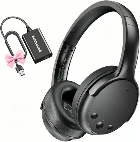 Holdsound Wireless Headphones for TV Watching - BKM600 Wireless TV Headphones with Bluetooth USB Transmitter(Optical, AUX, RCA and USB Output), Plug and Play, Enhanced Volume, Lightweight in Kuwait