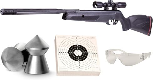 ArmyBoy Gamo Wildcat Whisper Break Barrel .177/.22 Cal Pellet Gun Air Rifle 1300/975 FPS Bundle - Kit Includes: Gun + Pellets + Targets + Glasses + Wristband in Kuwait