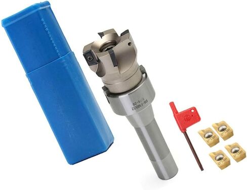 Minhe R8 FMB22 Arbor 400R 50 مم قاطع غلاف مطحنة نهاية مع 4 إدراجات كربيد APMT1604 لطحن شق وجه الكتف، ساق 22 مم، مفتاح T15 متضمن in Kuwait
