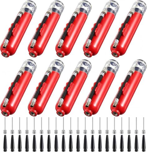 10 Pack Ball Pump with Needle - Sports Ball Pump Bulk, Dual Action Hand Air Inflator for Basketball Soccer Football Volleyball, Portable Inflator with Needles & Hose for Team School Gym Family in Kuwait
