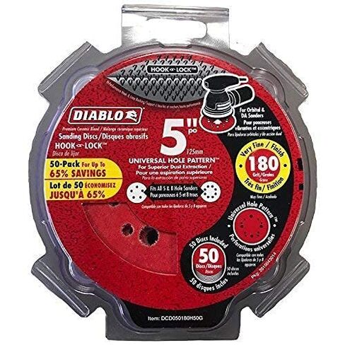 مجموعة من 3 أقراص فرويد ديابلو 5'DISC ROS H&L 180G 50PK، متعددة، مقاس واحد (DCD050180H50G) in Kuwait
