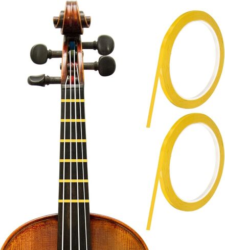 MECCANIXITY 216 ft 2 Rolls Violin Fingerboard Tapes 3mm Red Adhesive PET Cello Finger Guide Fingerboard Tape for Various Orchestra Instruments Fretboard Note Positions in Kuwait