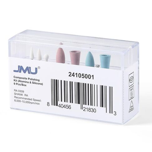 طقم تلميع مركب للأسنان من JMU، ساق RA0309 مقاس 2.35 مم لقبضة زاوية كونترا، 9 قطع/صندوق in Kuwait