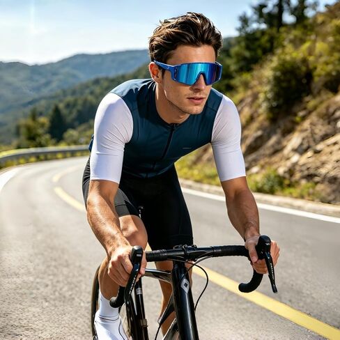 مجموعة من 6 نظارات شمسية للشباب، نظارات شمسية رياضية للبيسبول مع حزام للأعمار من 12 عامًا فما فوق، نظارات ركوب الدراجات اللينة حماية من الأشعة فوق البنفسجية 400 in Kuwait