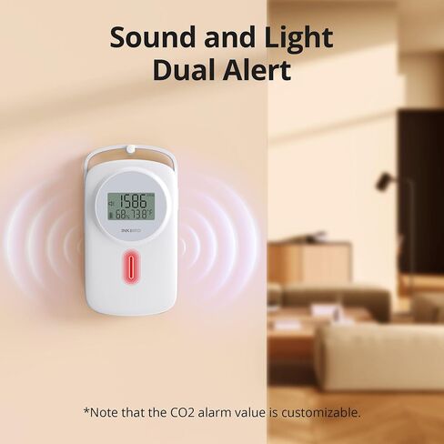INKBIRD Air Quality Monitor Indoor Ndir 3 in 1 Meter | Detect Carbon Dioxide & Temperature & Humidity with Battery Powered | Sound System | for Home, Office, RV, Grow Tent (IAM-O2) in Kuwait