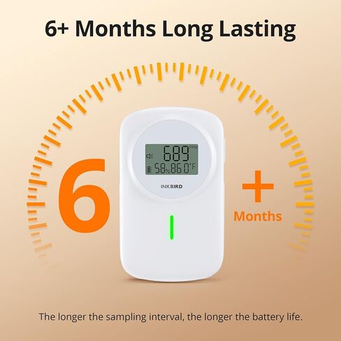 INKBIRD Air Quality Monitor Indoor Ndir 3 in 1 Meter | Detect Carbon Dioxide & Temperature & Humidity with Battery Powered | Sound System | for Home, Office, RV, Grow Tent (IAM-O2) in Kuwait