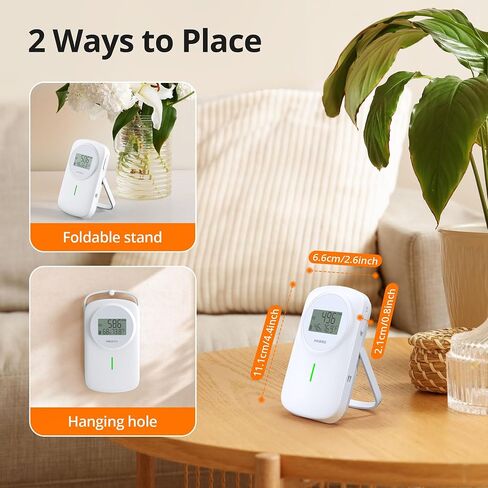 INKBIRD Air Quality Monitor Indoor Ndir 3 in 1 Meter | Detect Carbon Dioxide & Temperature & Humidity with Battery Powered | Sound System | for Home, Office, RV, Grow Tent (IAM-O2) in Kuwait