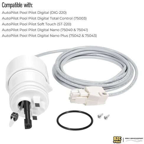 APA0003 Tri-Sensor Assembly with Attached Cable for AutoPilot Pool Pilot Salt Chlorinator Systems, Monitors Salt Level, Water Flow and Temperature in Kuwait