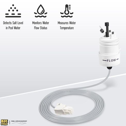 APA0003 Tri-Sensor Assembly with Attached Cable for AutoPilot Pool Pilot Salt Chlorinator Systems, Monitors Salt Level, Water Flow and Temperature in Kuwait