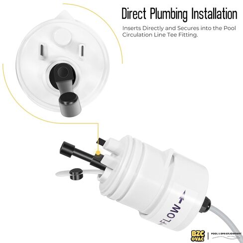 APA0003 Tri-Sensor Assembly with Attached Cable for AutoPilot Pool Pilot Salt Chlorinator Systems, Monitors Salt Level, Water Flow and Temperature in Kuwait