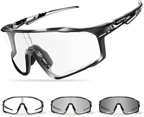 Photochromic Cycling Glasses for Men Women, UV400 Sports Sunglasses for MTB, Riding, Running, Fishing, Baseball in Kuwait