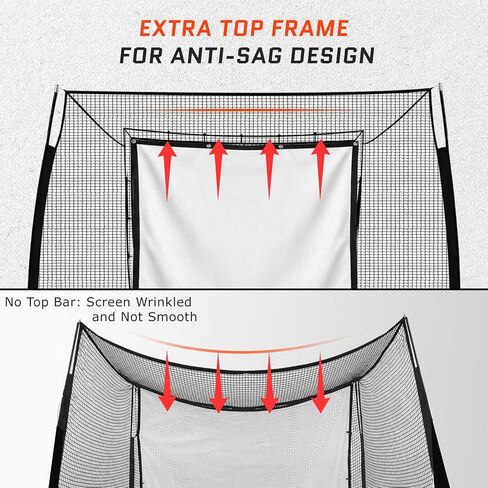 Golf Net, 10x8ft Golf Simulator Hitting Net with HD Simulator Screen & Target Cloth, Heavy Duty Golfs Practice Net for Swing Training Indoor Outdoor Use in Kuwait
