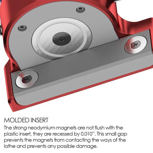 62-000 - Magnetic Back Carriage Indicator, 1" Travel with 0.001" Graduation, CNC Machined Aluminum Body, Fits Most Lathes 12" Swing and Larger in Kuwait