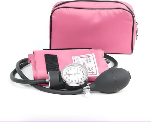 Professional Aneroid Sphygmomanometer, Blood Pressure Monitor with Adult Cuff & Carrying Case – Accurate, Portable, Clinically Validated for Home & Medical Use (Pink) in Kuwait