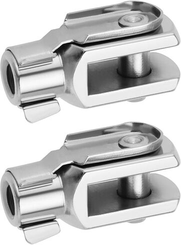 2 قطعة M6x1 خيط 32 مم طول قضيب أسطوانة الهواء Clevis نهاية Clevis شوكة نهاية نير مشترك مع دبوس زنبركي فولاذي مطلي بالزنك Y موصل للمعدات الأوتوماتيكية الإلكترونية in Kuwait