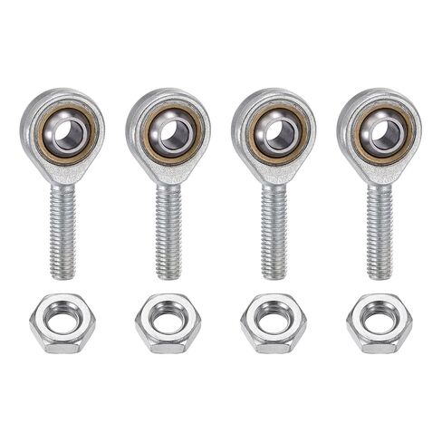 uxcell 4Pcs M8 Male Rod End Bearing, M8x1.25 Right Hand Thread, Chrome Steel Self Lubricating Rod End Joint with Jam Nut for Automotive, Machinery, CNC Equipment in Kuwait