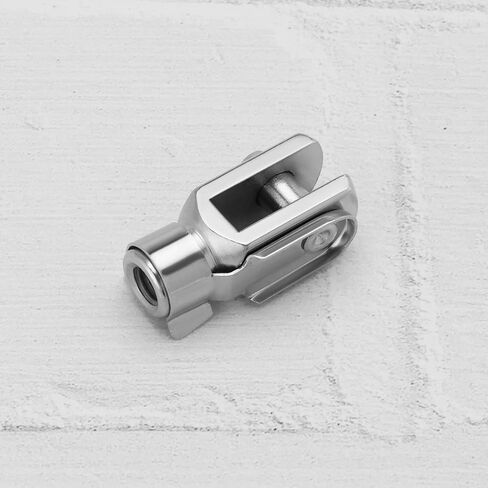 2 قطعة M6x1 خيط 32 مم طول قضيب أسطوانة الهواء Clevis نهاية Clevis شوكة نهاية نير مشترك مع دبوس زنبركي فولاذي مطلي بالزنك Y موصل للمعدات الأوتوماتيكية الإلكترونية in Kuwait