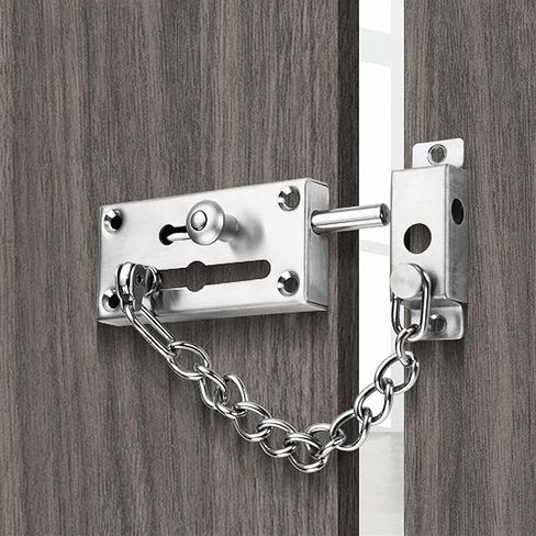 Door Chain Lock, Safe Buckle,Latch Safety Limiter,Household Metal Bolt with Dual-Purpose Bold Anti-Theft in Kuwait