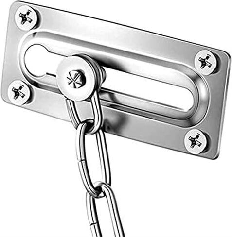 Door Chain Lock, Safe Buckle,Latch Safety Limiter,4 Pieces Metal Anti-Theft Hasp Security Room Bolt in Kuwait