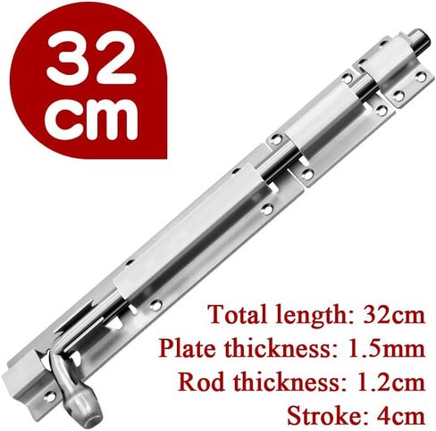 Door Lock,Gate Bolt Stainless,Slide,Solid Cast Steel Barrel, for Doors, Windows, Wooden Fences, Brushed Finish with Screws in Kuwait