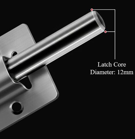Door Lock,Gate Bolt Stainless,Slide,Solid Cast Steel Barrel, for Doors, Windows, Wooden Fences, Brushed Finish with Screws in Kuwait
