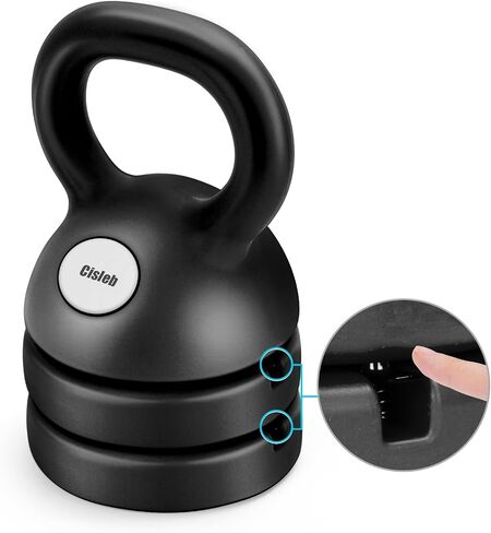 مجموعة وزن Kettlebell قابلة للتعديل: 3 في 1 Kettlebell (5 رطل 8 رطل 12 رطل) للجيم المنزلي وتمارين الجسم بالكامل وتدريبات القوة وفقدان الوزن | جيد للمبتدئين in Kuwait