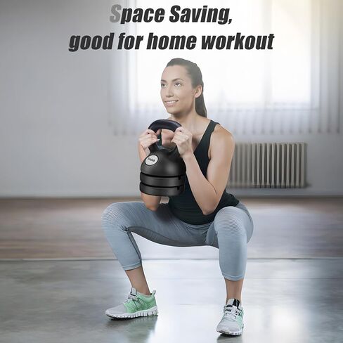 مجموعة وزن Kettlebell قابلة للتعديل: 3 في 1 Kettlebell (5 رطل 8 رطل 12 رطل) للجيم المنزلي وتمارين الجسم بالكامل وتدريبات القوة وفقدان الوزن | جيد للمبتدئين in Kuwait