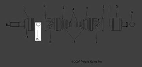 Polaris 7710576 RING-RETAINING SHAFT Ranger Sportsman 800 500 700 200 in Kuwait