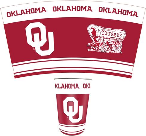 FANMATS 34786 University of Oklahoma Wastebasket | White | 15"x10" | OU Primary Logo in Kuwait