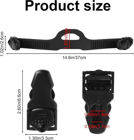 2pcs Diving Fin Replacement Straps, Adjustable Fins Strap Replacements with Quick Release Buckles Suitable for Diving and Snorkeling in Kuwait