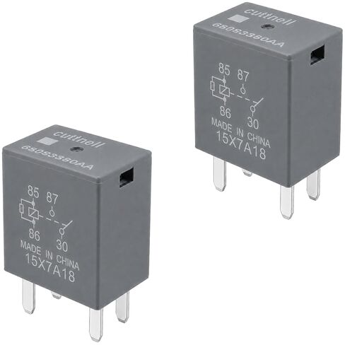 6-Pack 68083380AA Relay 12VDC 35A 4-Pin SPST Automotive Relay - Compatible with Select Dodge, Jeep, Chrysler Vehicles (for Ram 1500, Wrangler) - Fixes Fuel Pump, Cooling Fan & P0524/P0113 Errors in Saudi Arabia