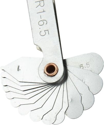 Radius Gauge R1-80mm Stainless Steel Fillet Template Measuring Tool for Metalworking Inspection and Manufacturing Quality Control(1-6.5) in Kuwait