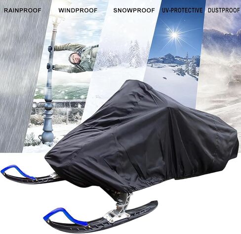 Snowmobile Cover for Ski-Doo MXZ 500 1996 1997 1998 1999 2000 2001, Waterproof Oxford Fabric Snowmobile Protector Elastic Hem Adjustable Drawstring in Kuwait