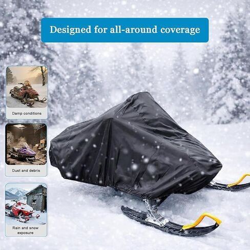 Snowmobile Cover for Ski-Doo MXZ 500 1996 1997 1998 1999 2000 2001, Waterproof Oxford Fabric Snowmobile Protector Elastic Hem Adjustable Drawstring in Kuwait