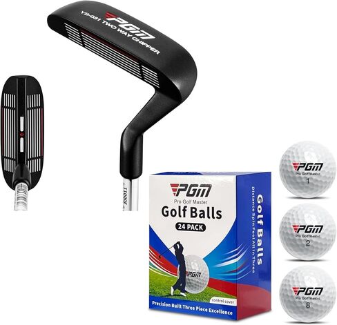 PGM Golf Club Two Way Chipper 36° for Right Left Handed and 24 Pack 3-Piece Golf Balls Black in Kuwait