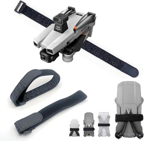 Universal Drone Propeller Holder Strap Accessories，Elastic Propeller Guard for Mini 2, 3, 4 Pro/Mavic 2 Pro, Air 2s, Air 3, 3 pro,FIMI X8SE/FIMI X8 Mini,Black 2-Pack（11.81inch) in Kuwait