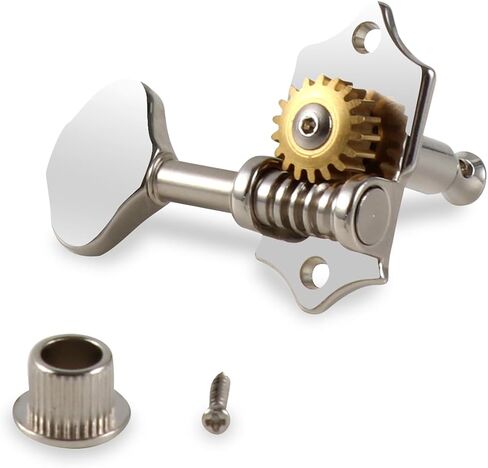 Guitar String Tuning Pegs Open Gear Machine Heads Tuners Slotted Head 1:18 Gear Ratio Tuning Keys 3L 3R for Folk Acoustic Guitar Classical Guitar Ukulele or Electric Guitar Chrome Butterbean. in Kuwait