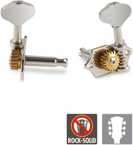 Guitar String Tuning Pegs Open Gear Machine Heads Tuners Slotted Head 1:18 Gear Ratio Tuning Keys 3L 3R for Folk Acoustic Guitar Classical Guitar Ukulele or Electric Guitar Chrome Butterbean. in Kuwait