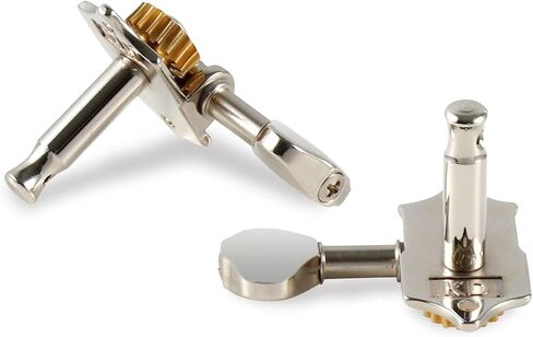 Guitar String Tuning Pegs Open Gear Machine Heads Tuners Slotted Head 1:18 Gear Ratio Tuning Keys 3L 3R for Folk Acoustic Guitar Classical Guitar Ukulele or Electric Guitar Chrome Butterbean. in Kuwait