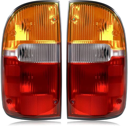 Tail Lights Assembly w/Blubs Compatible with 1995-2000 Toyota Tacoma,Rear Light Taillights Replacement # TO2801116 8155004030 (Red/Clear Len) in Saudi Arabia