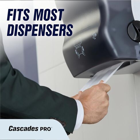 Cascades PRO Select Strong and Absorbent Hand Paper Towels - Suitable for Most Universal Dispensers - Paper Towel Rolls Bulk - 800 Feet/ Roll, 6 Rolls/Pack - H080 - White in Kuwait